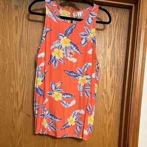 Old Navy Coral Floral Tank Top